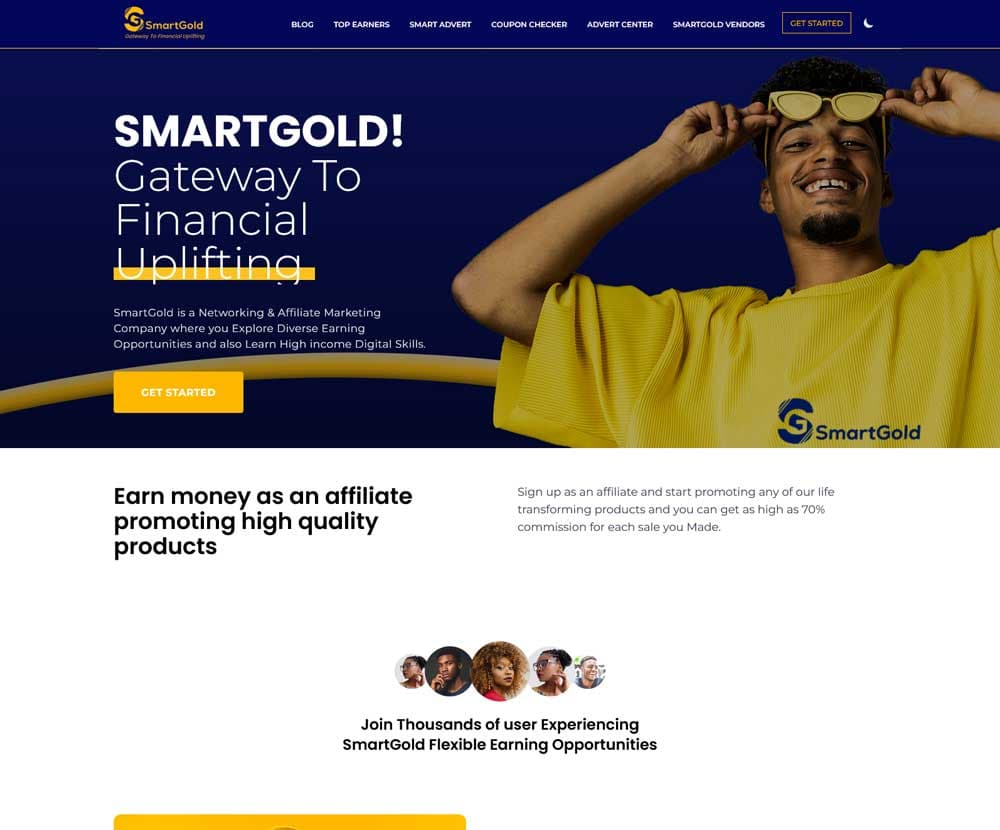 SmartGold website screenshot
