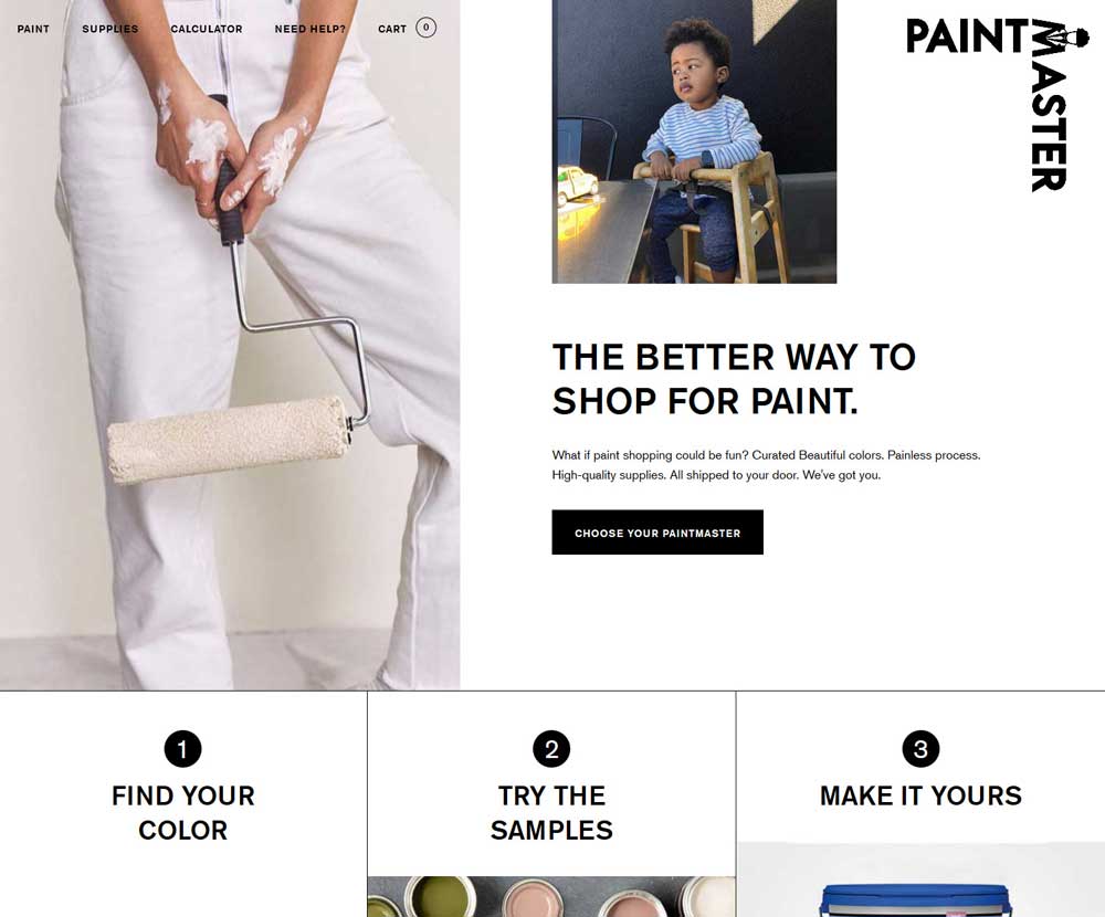 Paintmaster Nigeria website screenshot — project by Johnnybits